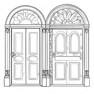 Colorful Doors Coloring Page 19763-16072