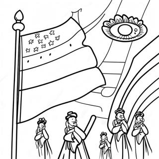 Hispanic Heritage Month Flags Coloring Page 19803-16099