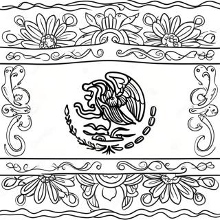 Vibrant Mexican Flag Coloring Page 19804-16101