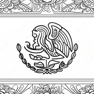 Vibrant Mexican Flag Coloring Page 19804-16103