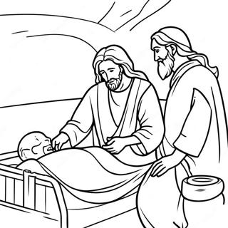 Jesus Heals Coloring Pages