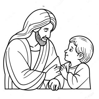 Jesus Heals Sick Child Coloring Page 19813-16108