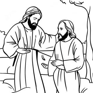 Jesus Healing The Blind Man Coloring Page 19814-16114