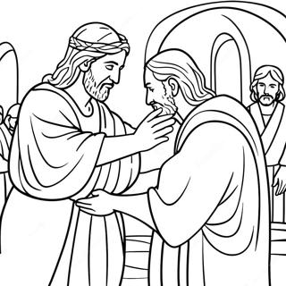 Jesus Healing The Blind Man Coloring Page 19814-16115