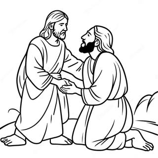 Jesus Healing The Blind Man Coloring Page 19814-16116