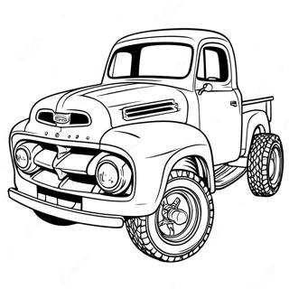 Jacked Up Ford Truck Coloring Pages