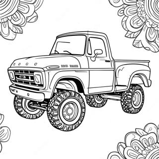 Jacked Up Ford Truck Coloring Page 19823-16111