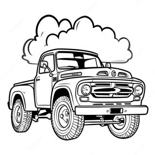 Jacked Up Ford Truck Coloring Page 19823-16112