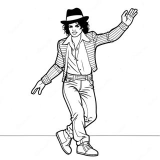 Michael Jackson Moonwalking Coloring Page 1982-1697