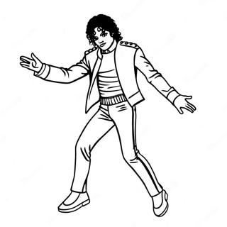 Michael Jackson Moonwalking Coloring Page 1982-1698