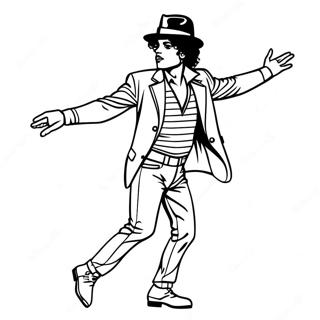 Michael Jackson Moonwalking Coloring Page 1982-1699