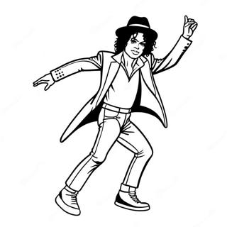 Michael Jackson Moonwalking Coloring Page 1982-1700