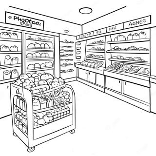 Grocery Store Coloring Pages