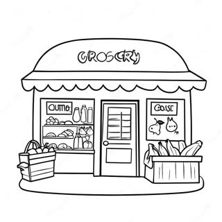 Grocery Store Coloring Page 19853-16140