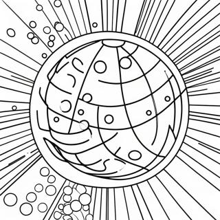 Sparkling Disco Ball Coloring Page 19874-16158