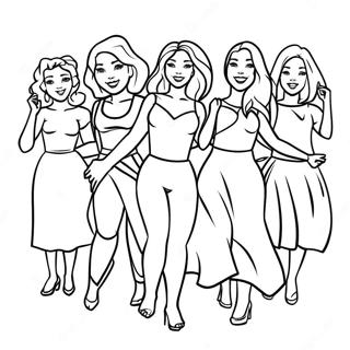 Empowered Women Celebrating Coloring Page 19904-16185