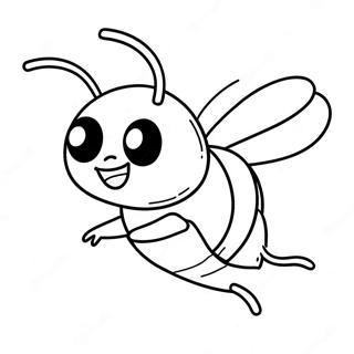 Cute Bumblebee Flying Coloring Page 1992-1708