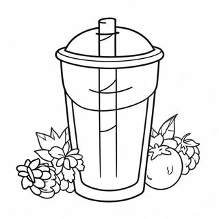 Colorful Juice Cup Coloring Page 19934-16205