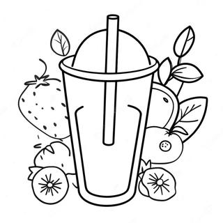 Colorful Juice Cup Coloring Page 19934-16207