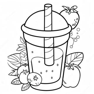 Colorful Juice Cup Coloring Page 19934-16208