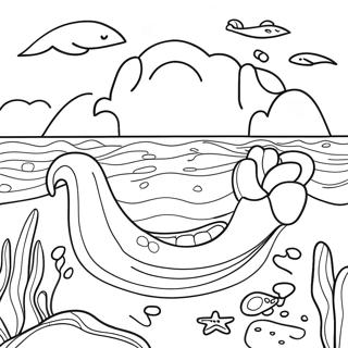 Realistic Ocean Scene Coloring Page 19943-16211