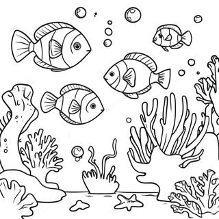 Vibrant Coral Reef Coloring Page 19944-16213