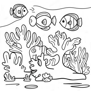 Vibrant Coral Reef Coloring Page 19944-16215