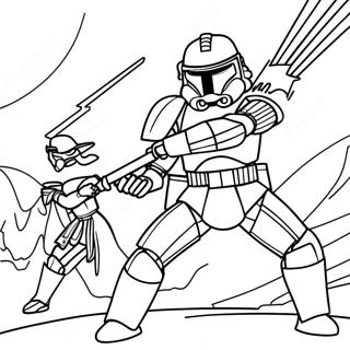 Epic Arc Trooper Battle Coloring Page 19954-16223