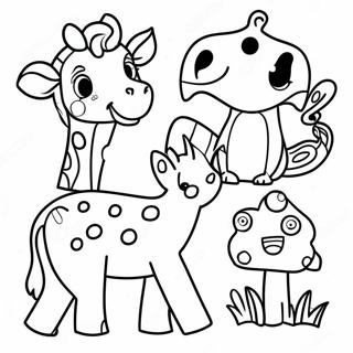 Colorful Animals For 1st Graders Coloring Page 19984-16247