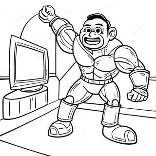 Titan Tv Man In Action Coloring Page 2002-1711