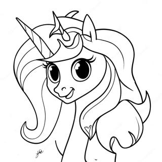 Princess Celestia With Sparkling Mane Coloring Page 20034-16286