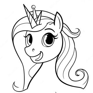 Princess Celestia With Sparkling Mane Coloring Page 20034-16288