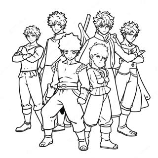 Black Clover Main Characters Coloring Page 20053-16299