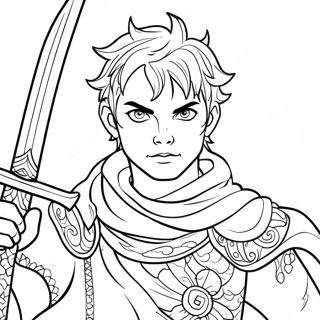 Asta With His Sword Coloring Page 20054-16301