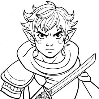 Asta With His Sword Coloring Page 20054-16302