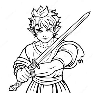 Asta With His Sword Coloring Page 20054-16304