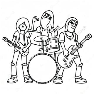 Rock Band Coloring Pages