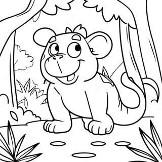 Exciting Jungle Adventure Coloring Page 20074-16322