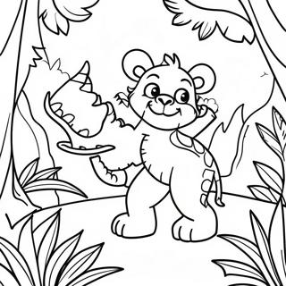 Exciting Jungle Adventure Coloring Page 20074-16323