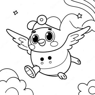 Cappy Flying Through The Sky Coloring Page 20084-16331