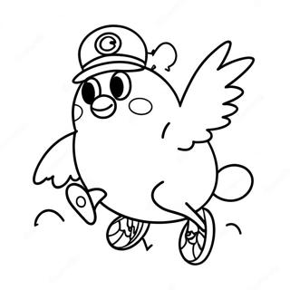 Cappy Flying Through The Sky Coloring Page 20084-16332