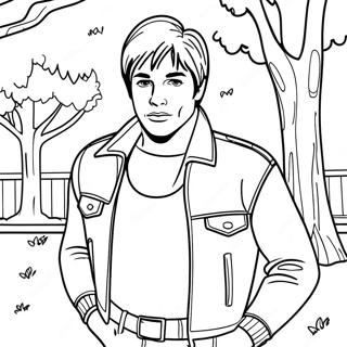 Johnny Cade In The Park Coloring Page 20094-16337