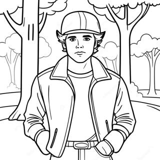 Johnny Cade In The Park Coloring Page 20094-16339