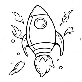 Rocket Ship Blast Off Coloring Page 20113-16346