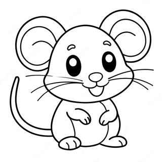 Cute Mouse Coloring Page 2011-1719