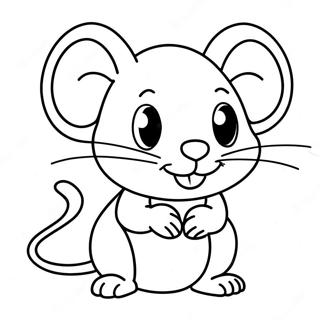 Cute Mouse Coloring Page 2011-1720