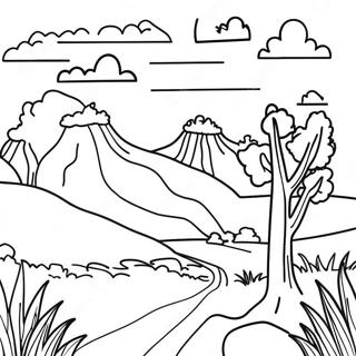 Colorful Argentina Landscape Coloring Page 20124-16361