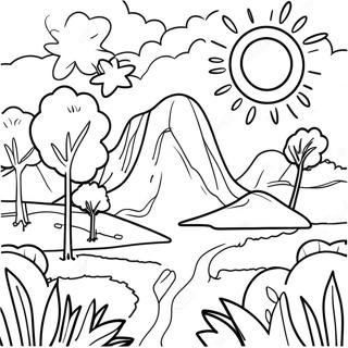 Colorful Argentina Landscape Coloring Page 20124-16362