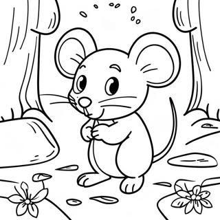 Adventurous Mouse In A Forest Coloring Page 2012-1721