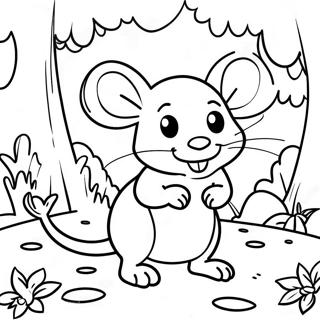 Adventurous Mouse In A Forest Coloring Page 2012-1722